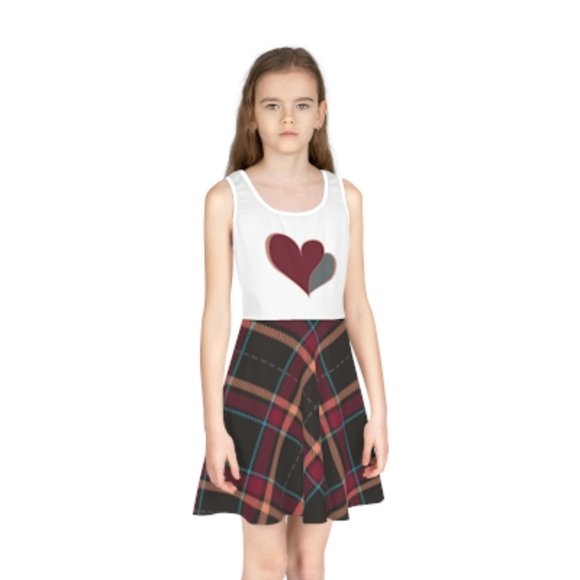 Girls' Sleeveless Tartan Plaid Sundress - Picture 3 of 4
